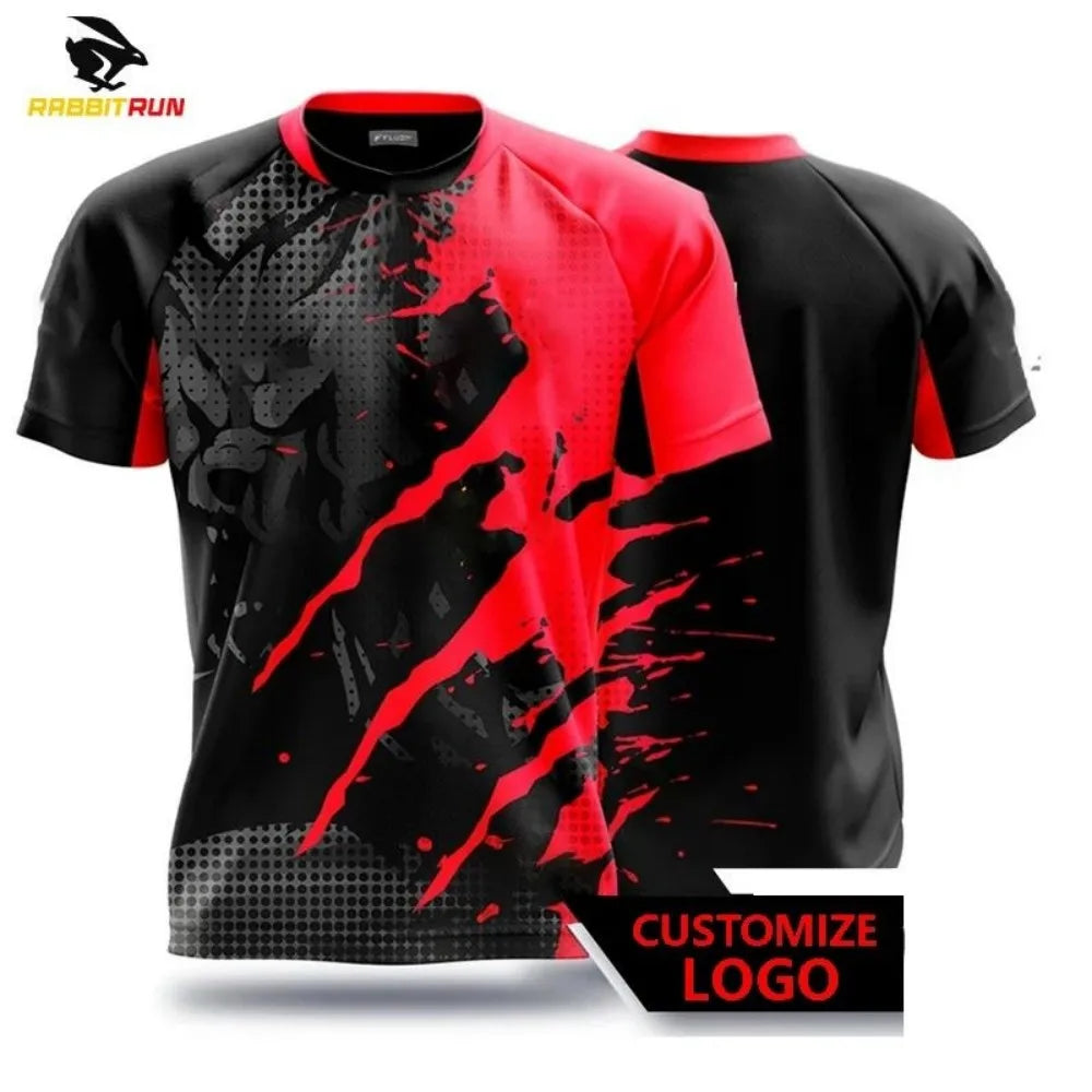 New men's breathable and comfortable T-shirt with striped printed