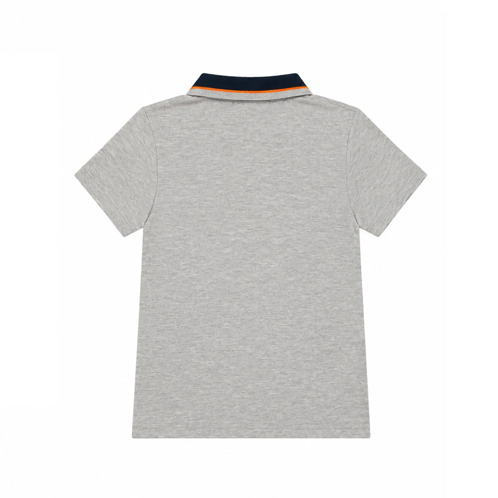 CH Kids Boy Short Sleeve Polo Shirt Contrast Edge Collar Embroidered