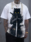 New Retro Style 3D Wolf Print Men's T-shirt Summer Daily Men's Casual