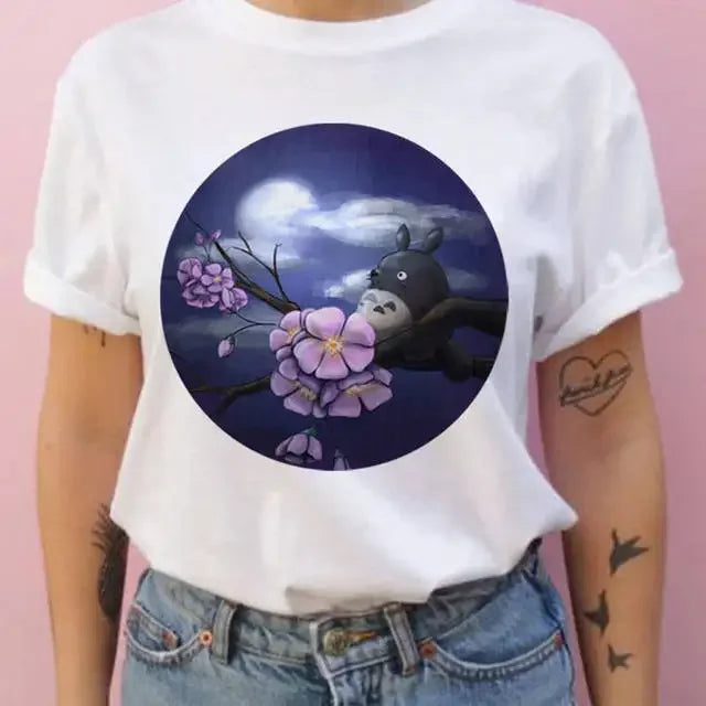 Summer men and women short-sleeved Studio Ghibli Totoro T-shirt