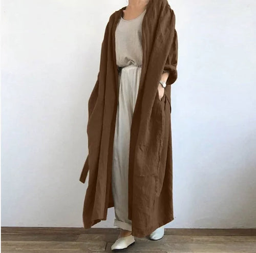 2023 Cotton Long Cardigan Women's Autumn Blouse Casual Long Sleeve