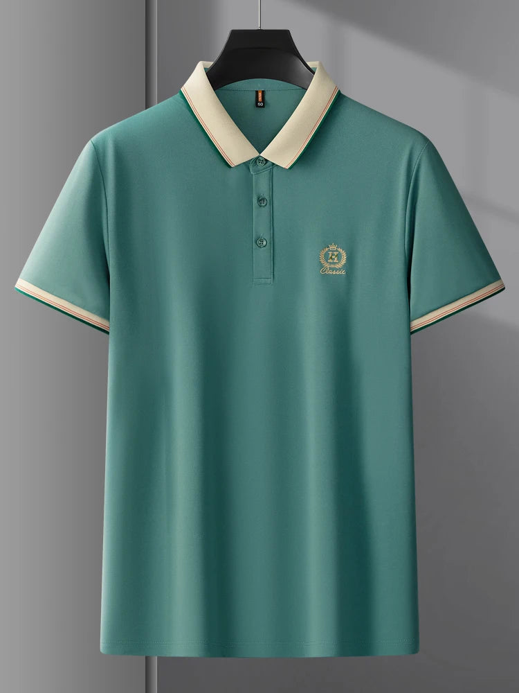 Paul's summer short sleeved T-shirt for men with a fitted collar and