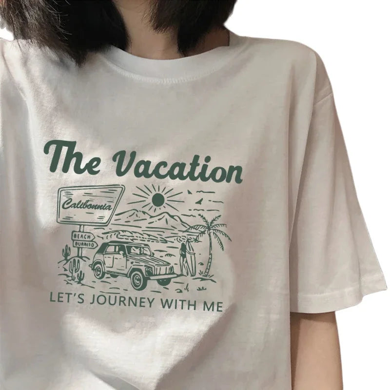 Retro Japanese Short Sleeve Loose T-Shirt Women's Trendy Summer Design