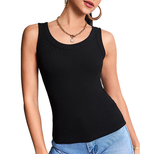 1/3 Pcs Ladies Solid \ Suspender Vest Sexy Round Neck Sleeveless