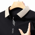 2026 New Men's Polo Shirt Long Sleeve Contrast Collar