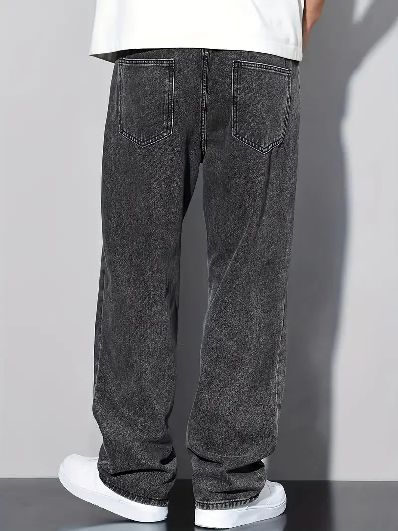 2025 New Style Streetwear Straight-Leg Jeans for Men, Fashionable