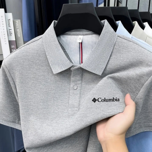 100% pure cotton 2026high-end brand men's short sleeve polo shirt