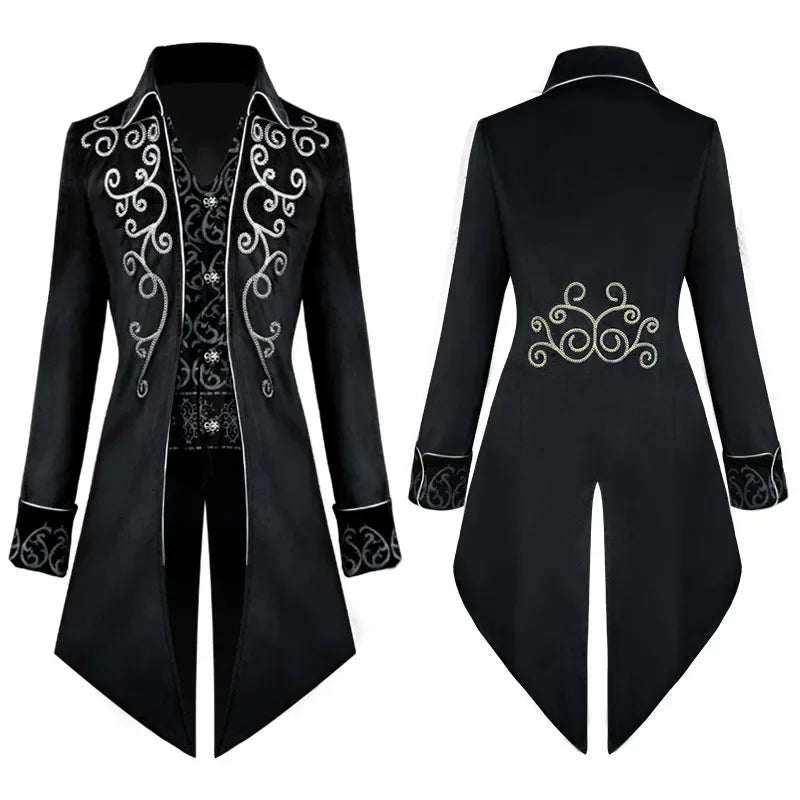 Medieval Tuxedo Steampunk Vintage Victorian Long Sleeve Windbreaker