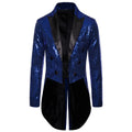 Men Shiny Sequin Glitter Embellished Blazer Jacket Men Nightclub Prom