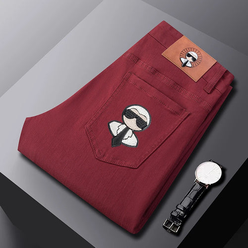 Slim Fit Men's Fashion Jeans Brand Spring Summer Luxurious Stitched