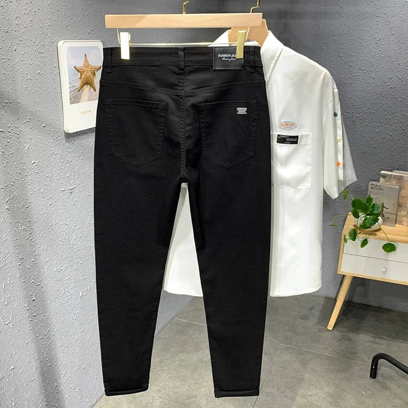 2024 Spring and Autumn New Men's Street Casual Fashion Jeans Straight