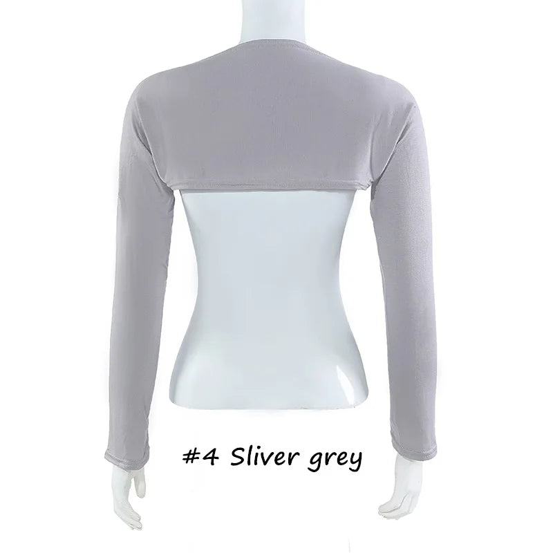 Muslim Women's Elastic Modal Cotton Jersey Bolero Sleeve Long Arm