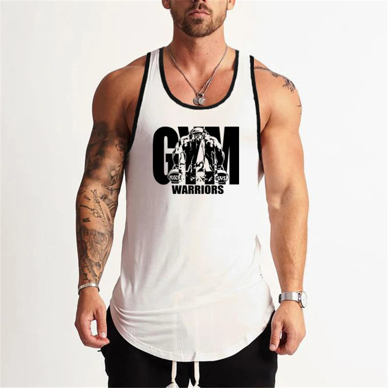 Gym Bodybuilding Workout Muscle Tank Tops Summer Cool Cotton