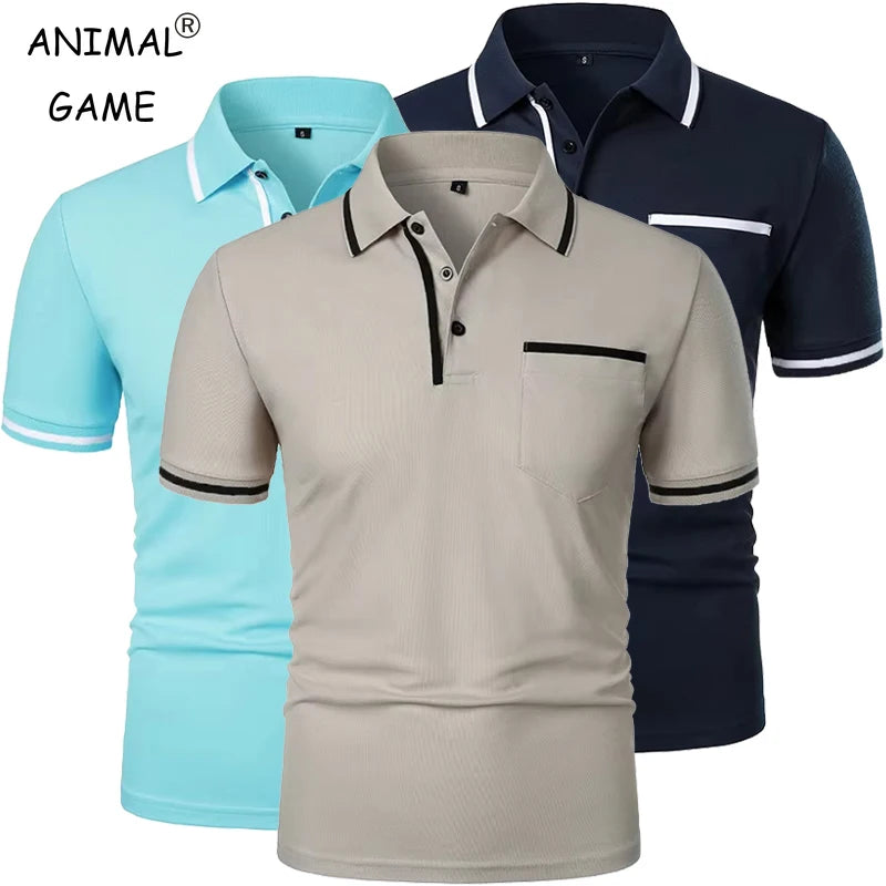 Summer Men's Short Sleeve Breathable T Shirts Solid Color Lightweight