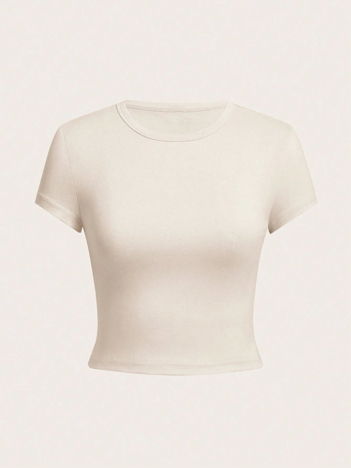 4 Pieces Solid Color Basic Short-Sleeved Tight-Fitting T-Shirt for