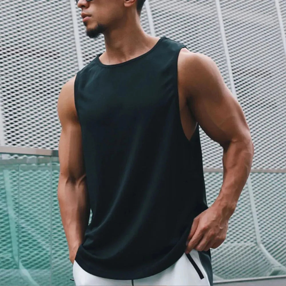Summer Marathon Quick Dry Sports Tank Top Men's Sleeveless Tank Top