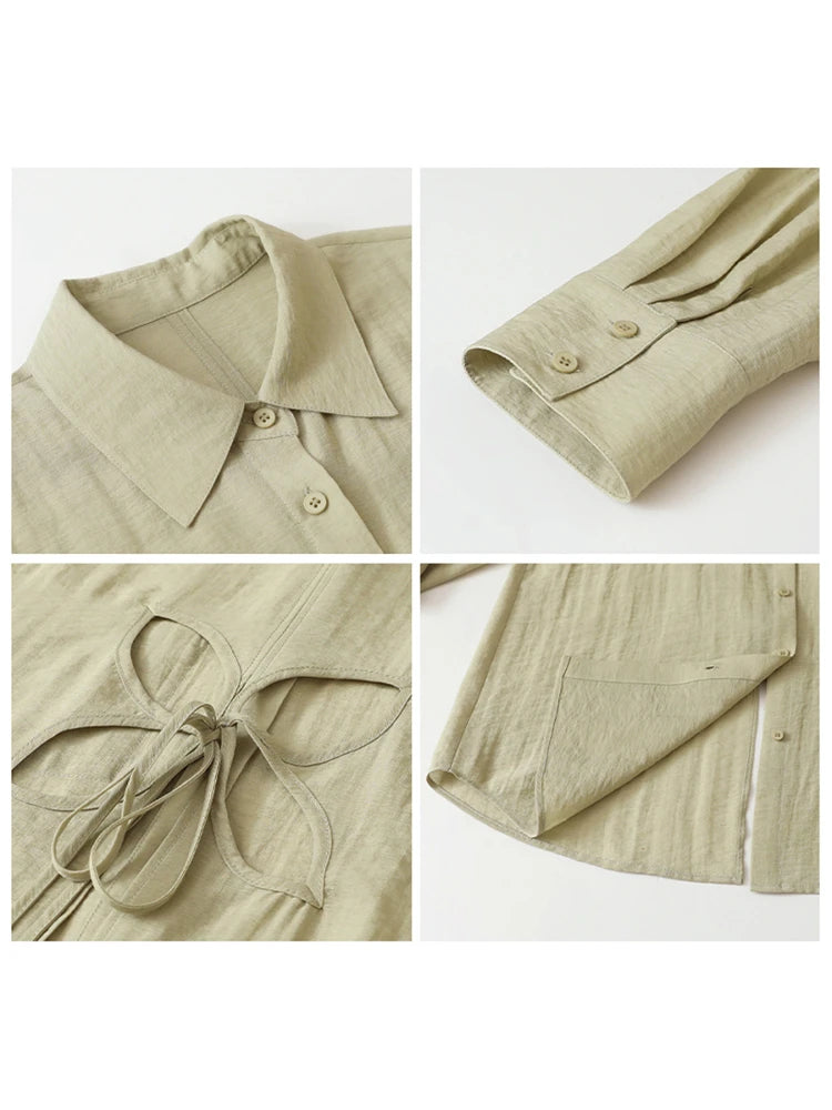 CHIC VEN Women Long Sleeve Shirts Solid Loose Casual New Style Design