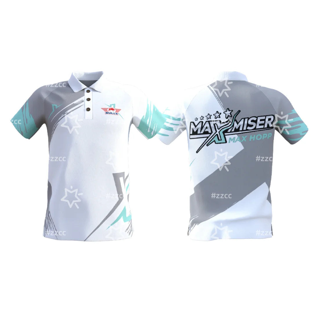 Bulls Max Hopp Match Shirt - Official Darts Polo Shirt Spring Sports