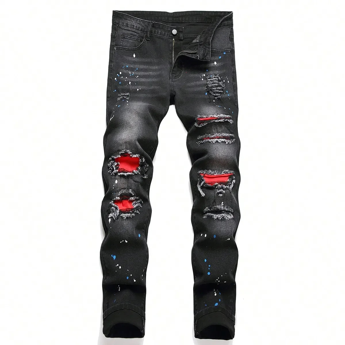 Men y2k Stretchy Skinny Denim Jeans For Men Casual pants Ripped