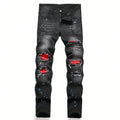 Men y2k Stretchy Skinny Denim Jeans For Men Casual pants Ripped