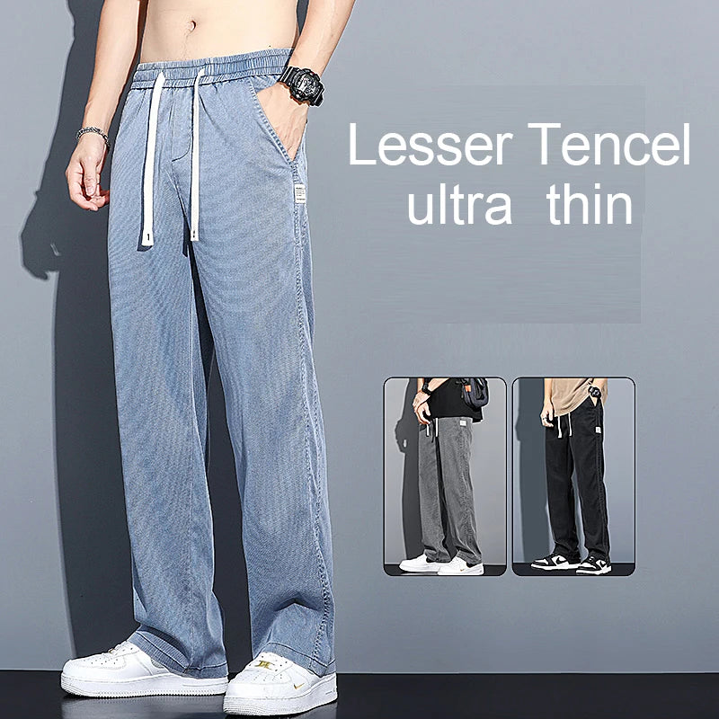 2024 Spring/Summer New Soft Lyocell Fabric Men's Jeans Thin Loose