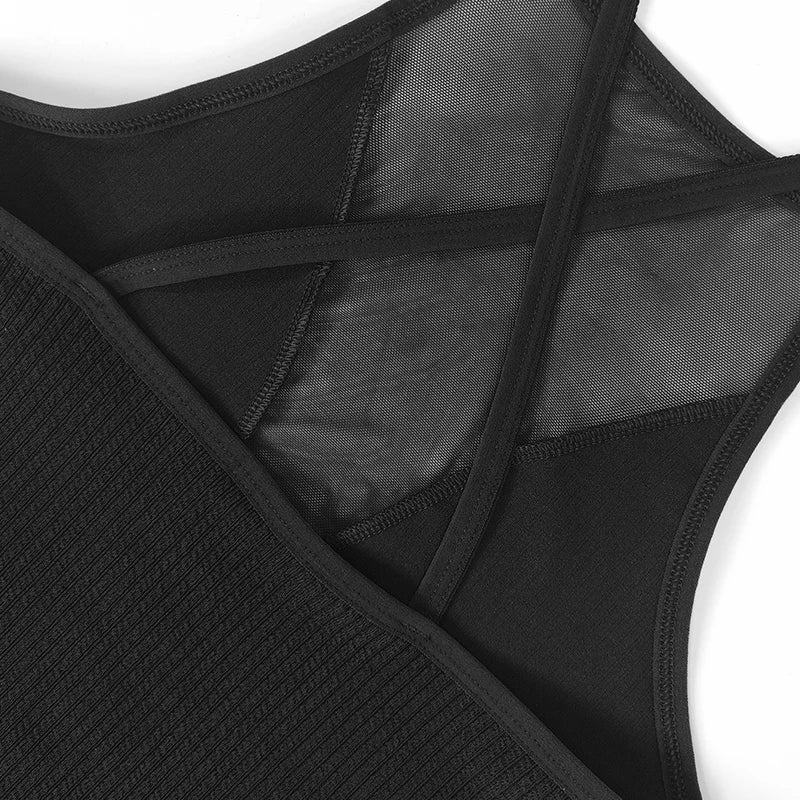 Sexy Mesh Camisole Crop Top Corset Seamless Backless Underwear Hot