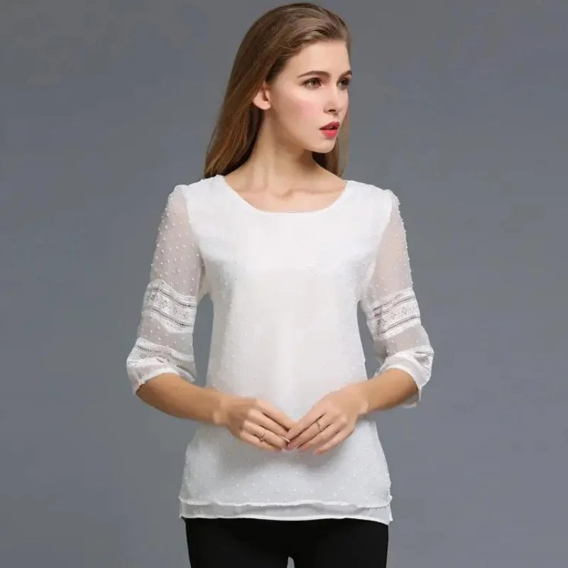 Women Casual Half sleeve O-Neck Fashion Blouse