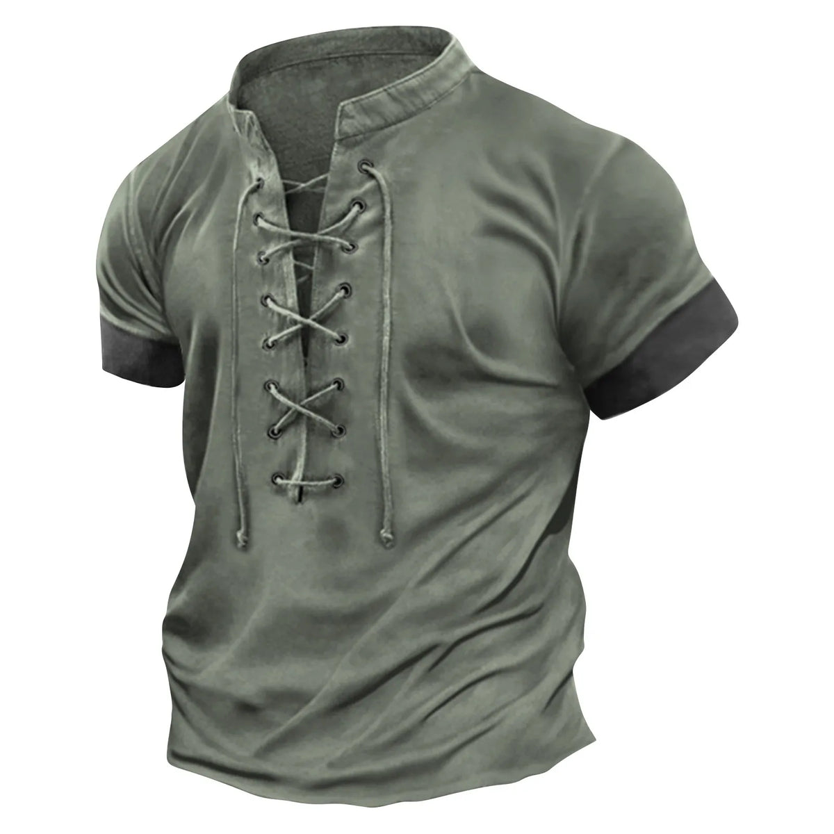 Men'S Casual Henley Shirt Fashion Raglan T Shirt Plain Slim Pleated