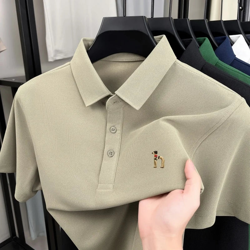 Light luxury brand short sleeve men's polo shirt new Korean style