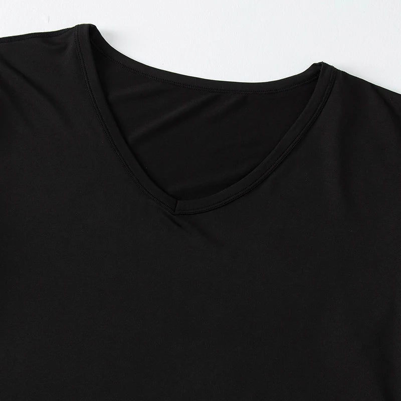 1/2/3 Piece Men's Solid Color Four Season Short Sleeved V-neck Sports