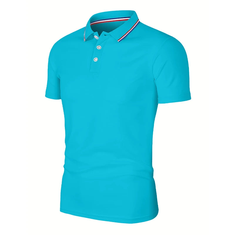 2025 Men's Summer Short Sleeve Polo Casual Breathable Comfortable Polo