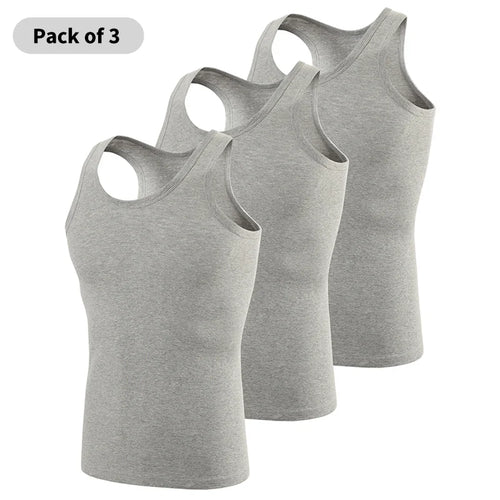 1/3 Pack Four Seasons Men's Cotton Joker Vest Teenagers Simple Fit