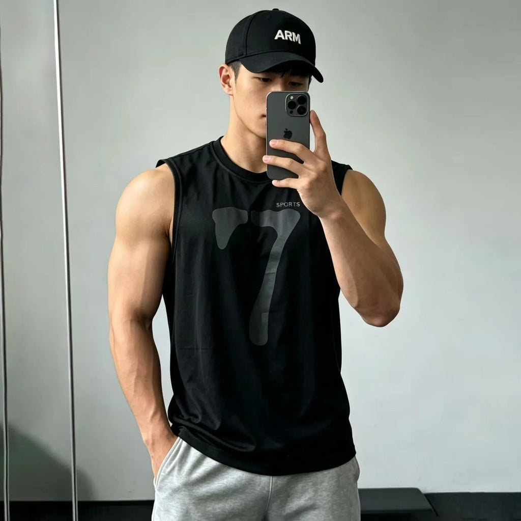 Running Tank Top Men Summer Sport Gym Vest Quick Dry Training Tanktop