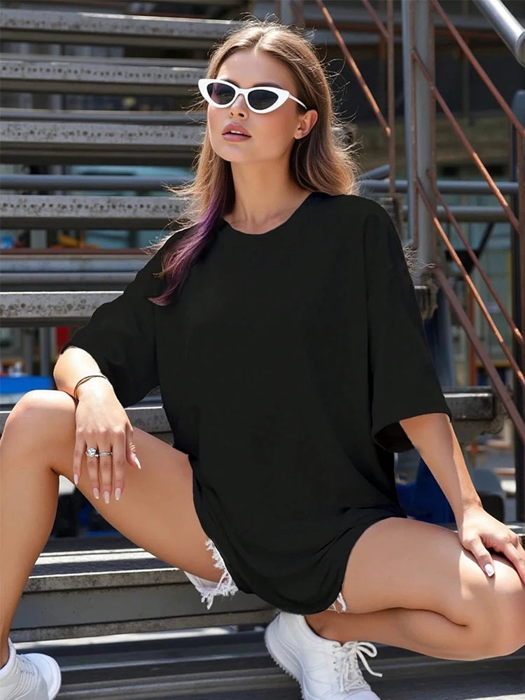 2026 Spring Summer Women's Casual T-shirts High Quality 100% Cotton