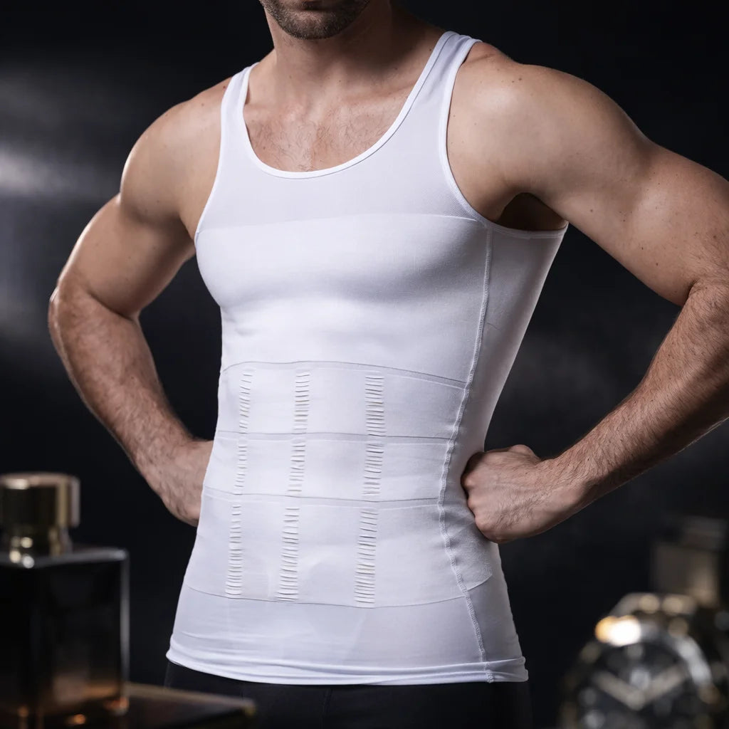 Men Compression Body Shaper Vest Seamless Slimming Tank Top Waist