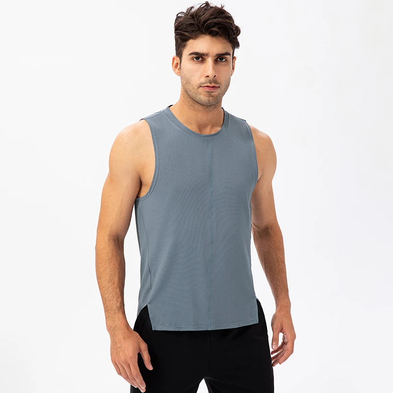 Men's Summer Fitness loose Running Vest Quick Dry Breathable Gym