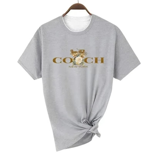 Spring/Summer 2026 Women's T-shirt Luxury Printed O-neck Top Pattern