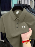 Men's Fashion Casual Bubble Cloth Short Sleeve POLO Shirt Top Upper