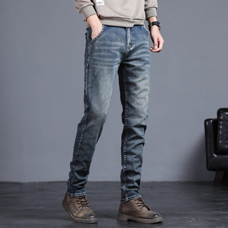 2026 Spring New Jeans Men's Slim Fit Straight Pants ClassicTrendy