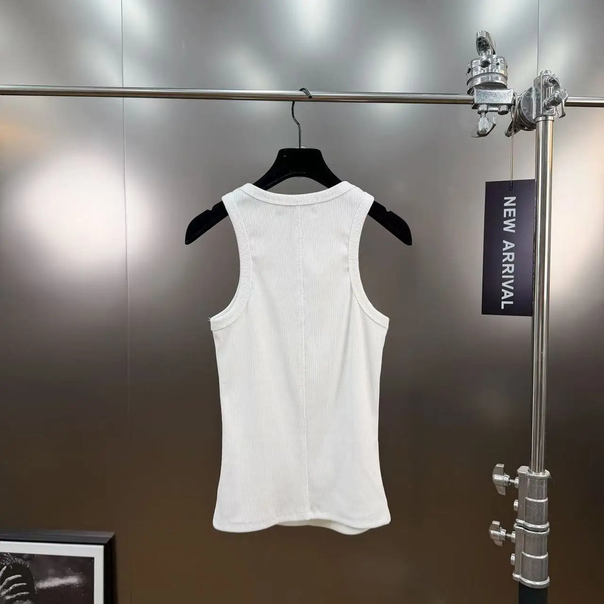 Cotton Tight Fitting Versatile Tanks Camisole Top Women's Round Neck