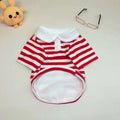 Summer Polo Shirt for Dogs Puppy Clothes Bichon Frise Chihuahua Stripe