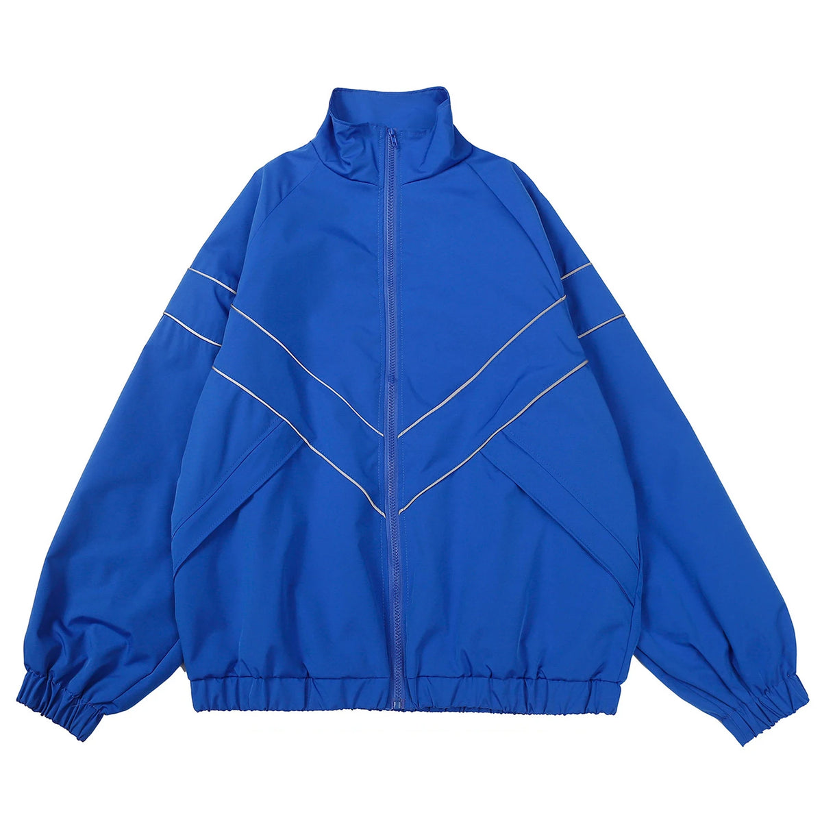 Reflective Striped Jacket Windbreaker Coat 2024 Men Hip Hop Streetwear