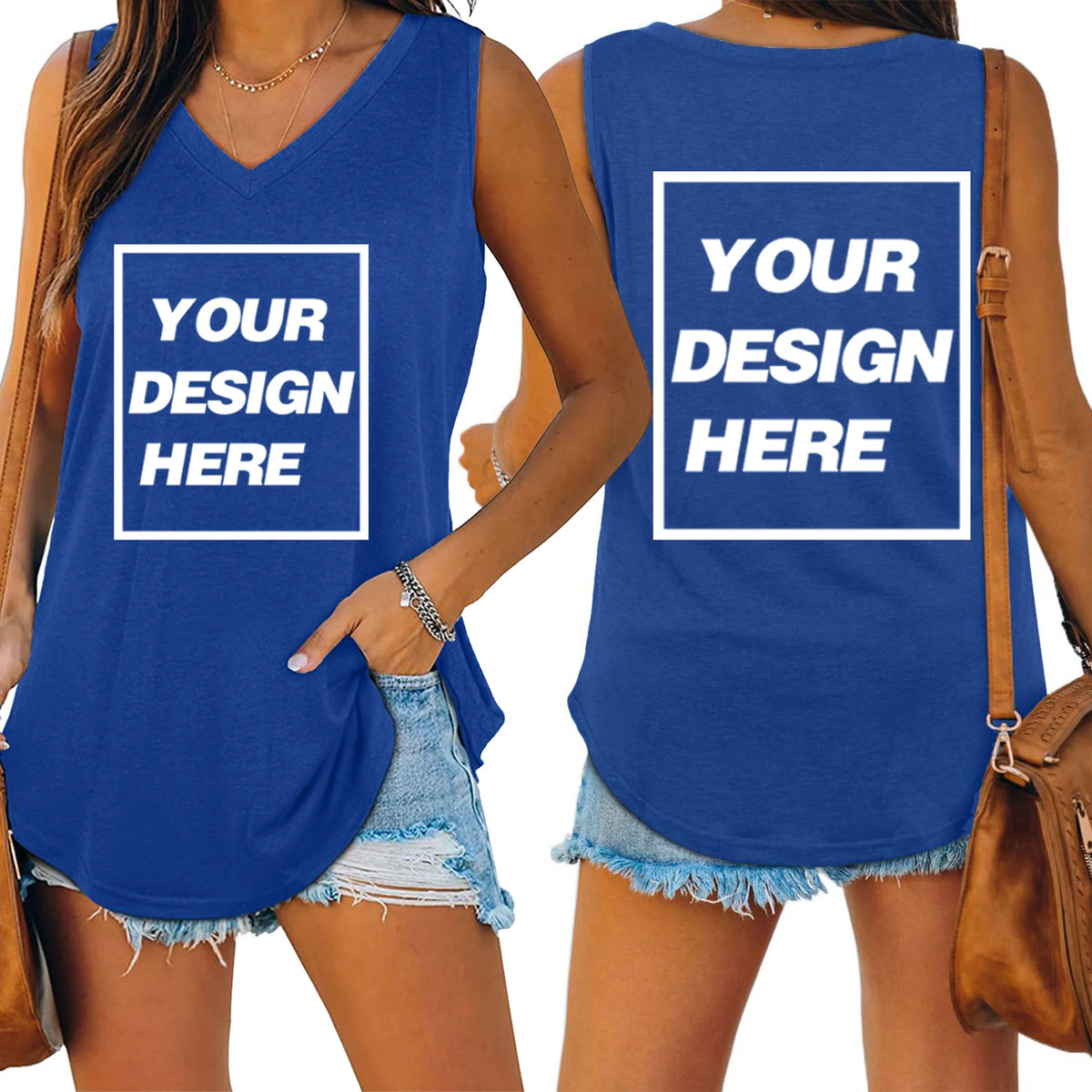 Custom Text Name Personalized Message Your Design Add Your Own Tank