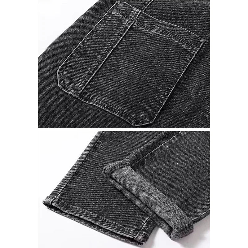 Men's Daily Multi Pockets Narrow Leg Denim Pants Designer Brand Hot