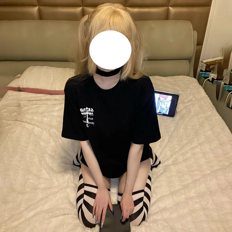 Anime DEATH NOTE MisaMisa Cosplay Costume Adult Women T-shirt Knee