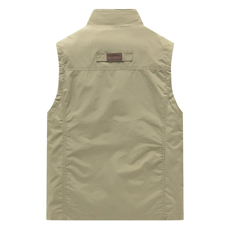 FGKKS Spring New Men Waistcoat Outdoor Leisure Solid Color Vest Young