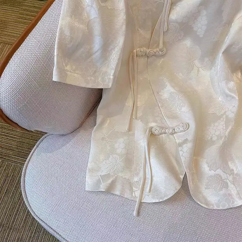 Chinese Style Short Sleeve Shirt Women's Summer Retro Elegant