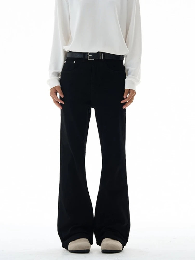 Men's Flared Pants Solid Stretch New Slim Wide Legs Fashion Trousers