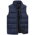 Mens Vest Jacket Warm Sleeveless Jackets Winter Waterproof Zipper Coat