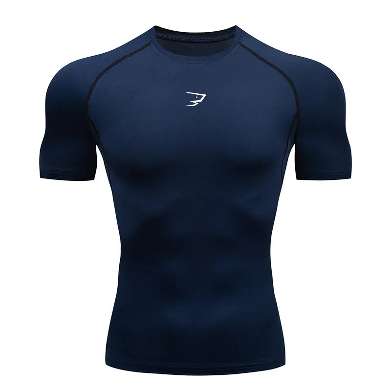 Men's Quick Drying Running Compression T-Shirt Short Sleeved Trendy